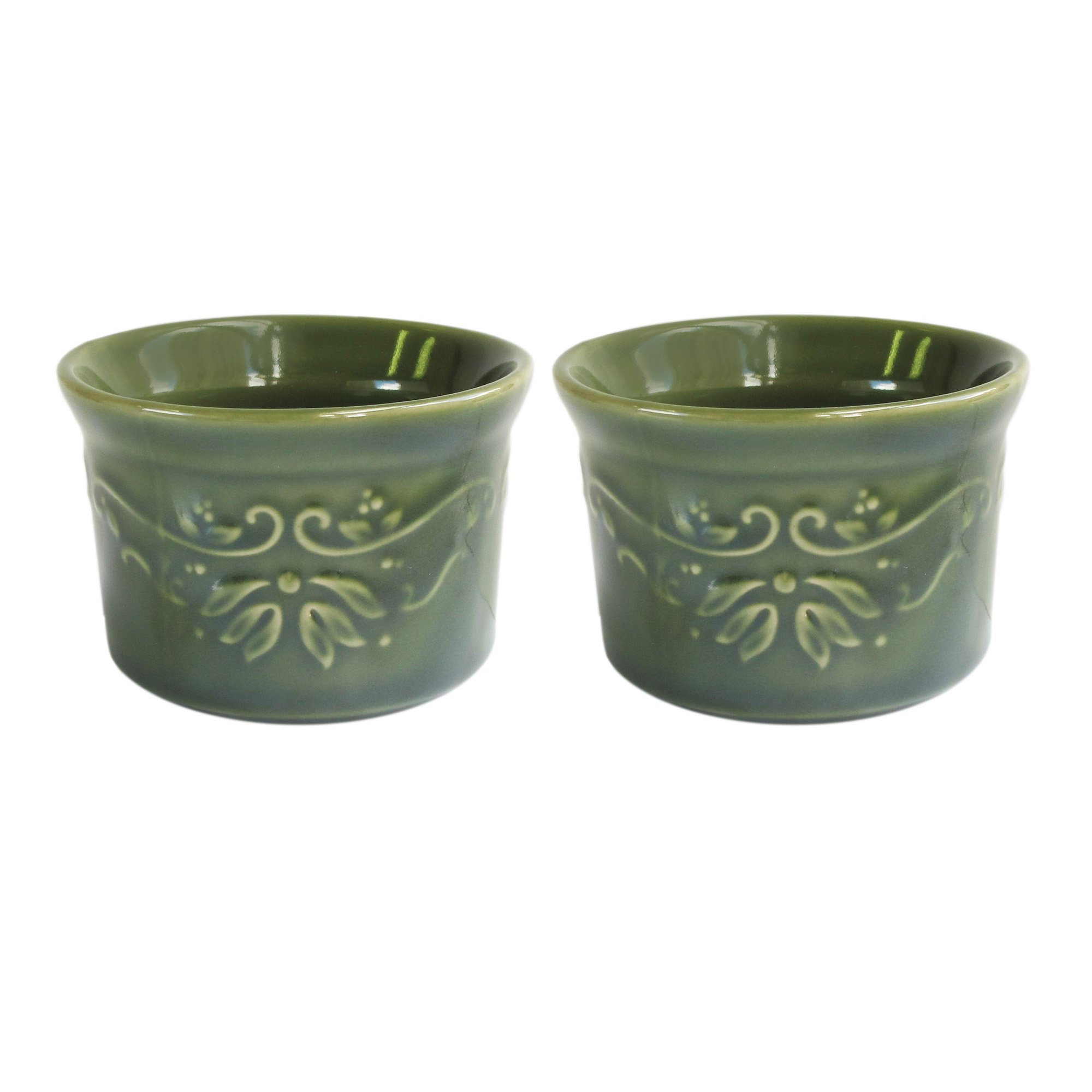 American Atelier Bargello Ramekins (Set of 2), Green