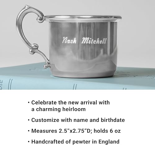 Miniatura 6 de Let's Make Memories Vaso de estaño personalizado para bebé, regalo para recién nacido, reliquia, nuevos padres