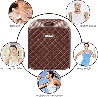 Vista 6 de COSTWAY Sauna de vapor portátil, tienda de campaña plegable de 2 litros para relajación en casa, sauna personal con 9 niveles de temperatura, Café