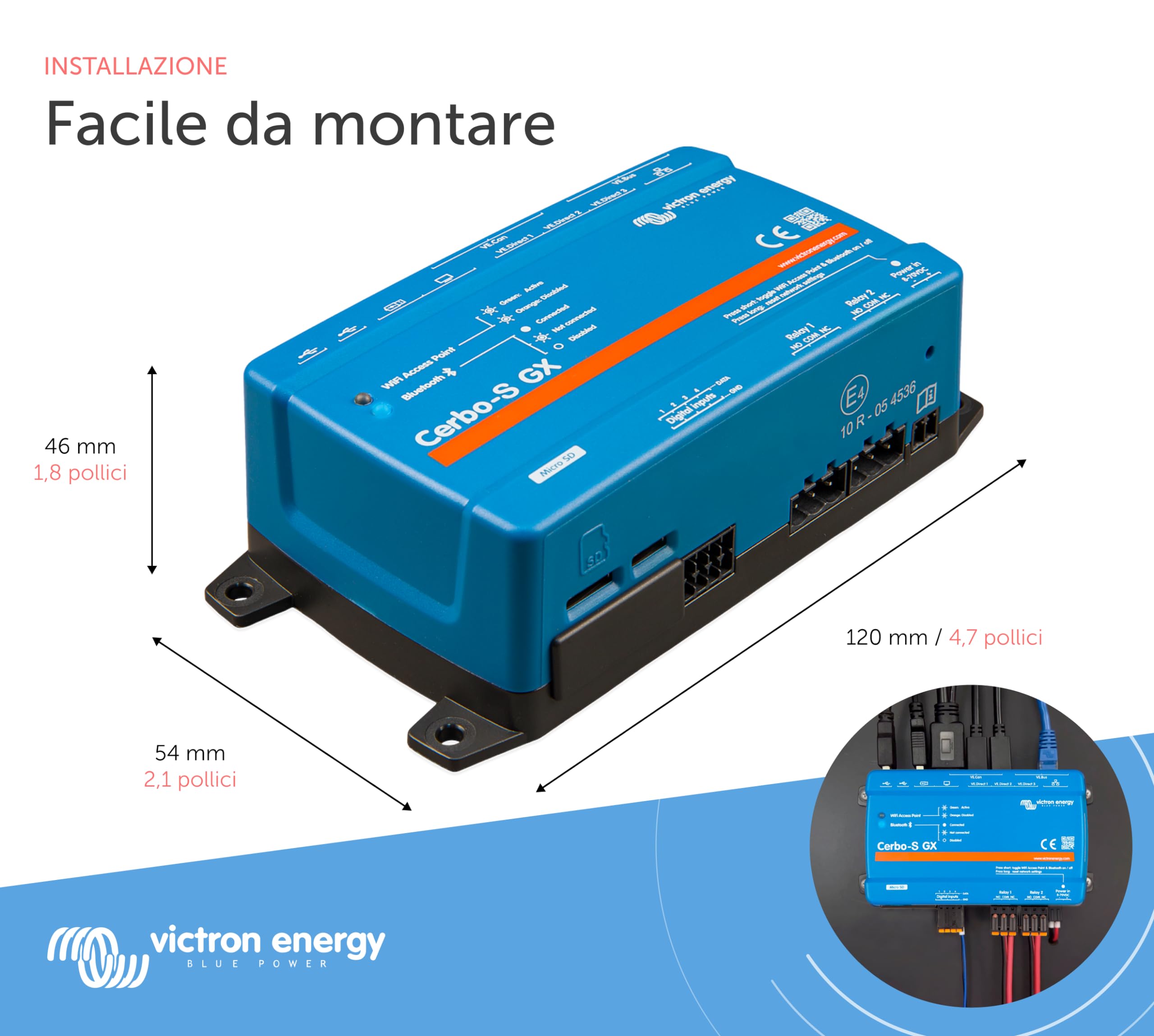 Victron Energy Cerbo-S GX, Monitoraggio del Sistema