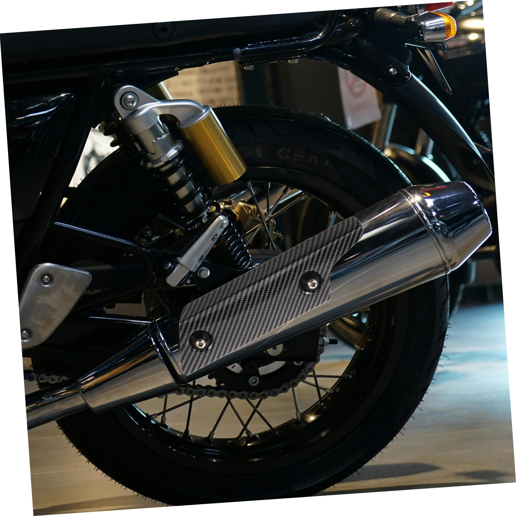 Cubierta Protectora Térmica para Motocicleta Escudo Térmico de Acero Inoxidable, Aislamiento Confiable y Fácil Instalación para Protección del Escape