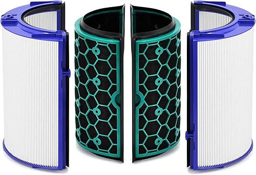 HSIAMEN Filtro TP04 compatible con filtro Dyson de repuesto HP04 TP04 DP04 DP05 TP05 Purificador de aire puro para ventilador, filtro HEPA verdadero