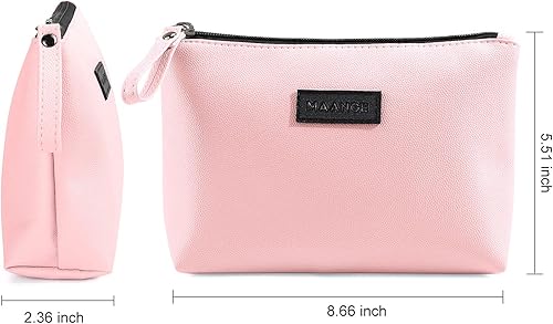 Miniatura 5 de Bolsas de cosméticos para mujer, pequeña bolsa de maquillaje para monedero, bolsa de maquillaje de piel sintética, bolsa de maquillaje de viaje con