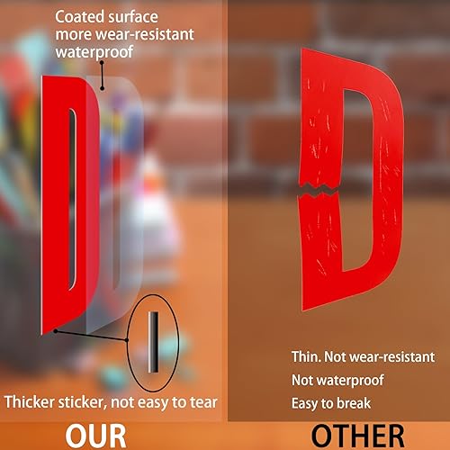 Vista 56 de Calcomanías de letras, 300 piezas, 30 hojas, vinilo autoadhesivo, impermeable, números de buzón, alfabeto para buzón, ventana, puerta, letrero, Negro