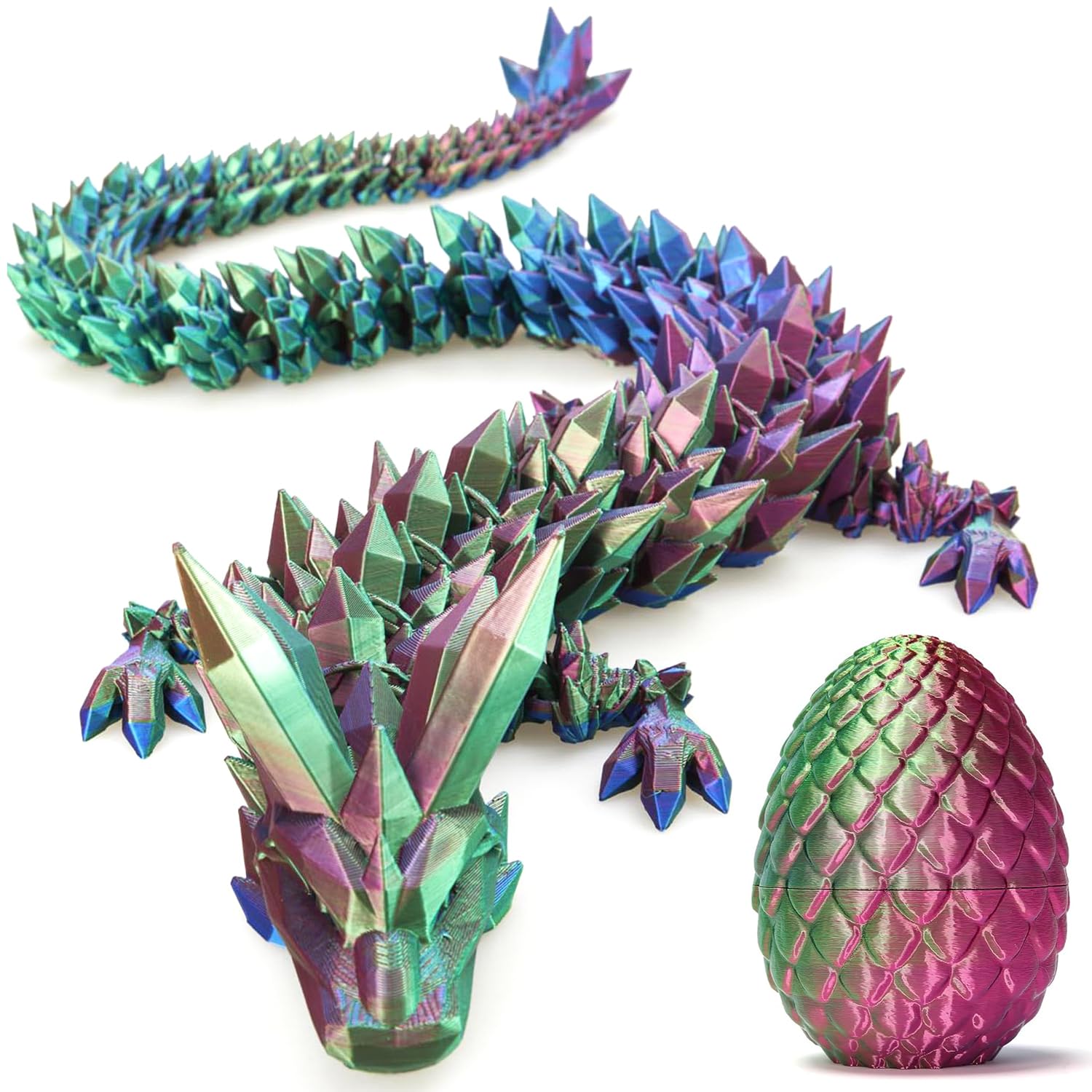 3D Dragon in Egg, Dragon Egg with Dragon Inside, Perfect Basket Essentials Stuffers, Ideal for Christmas, Easter, Birthdays, Fun Desk Toys Home Office Decor — image 1