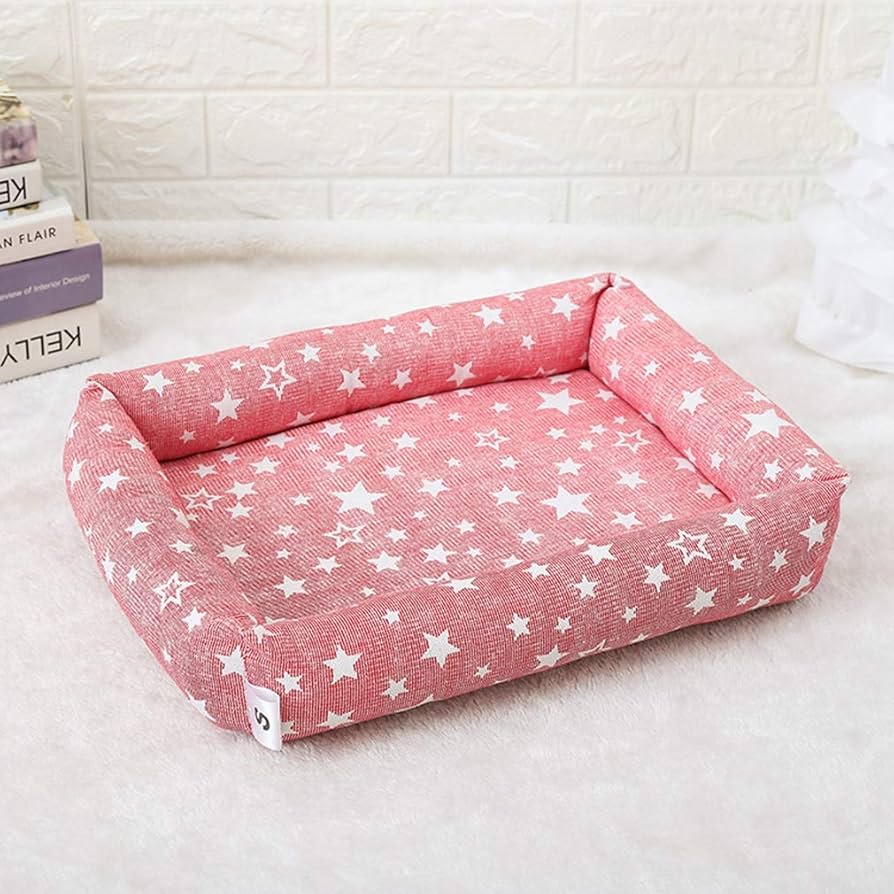 Amazon | 星柄 虹 ストライプ マルチカラー ペットベッド