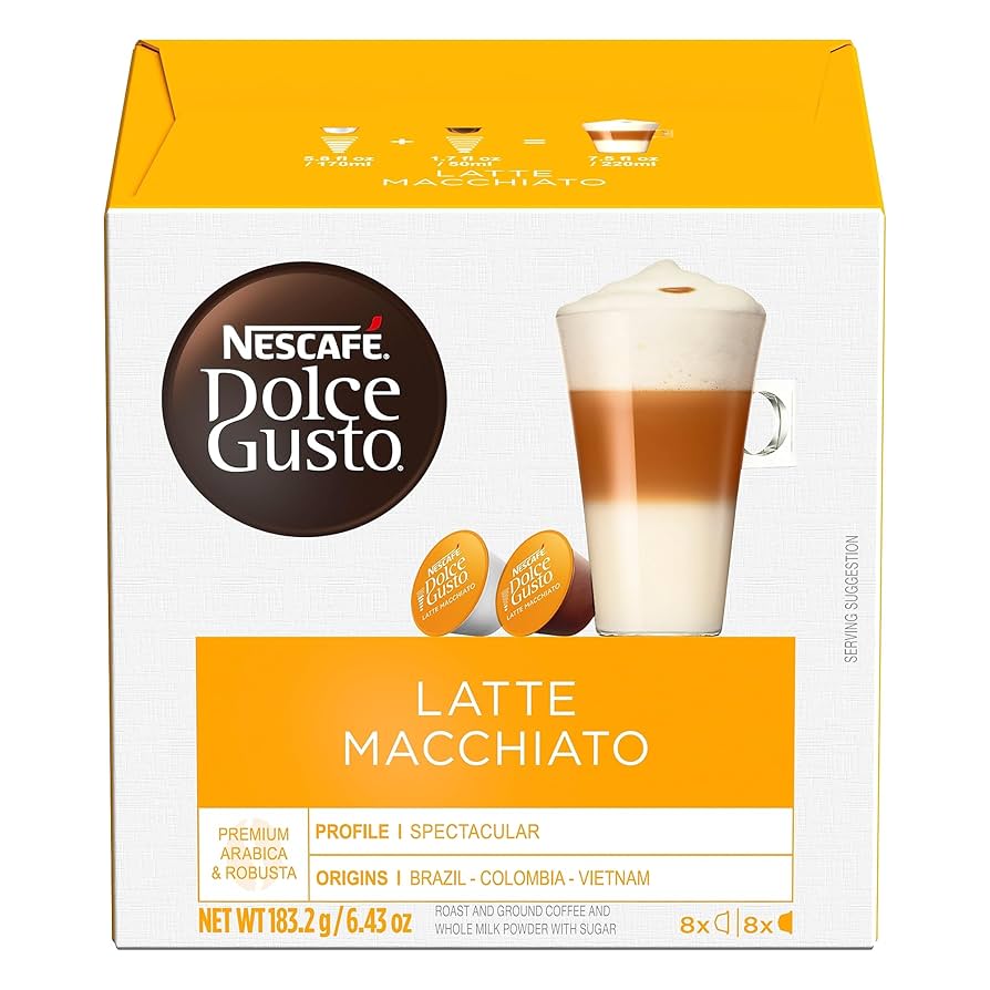 【Hikari】新品未開封品 Nescafé Dolce Gusto Amazon.com: Nescafe Dolce Gusto Latte Macchiato Coffee, 16