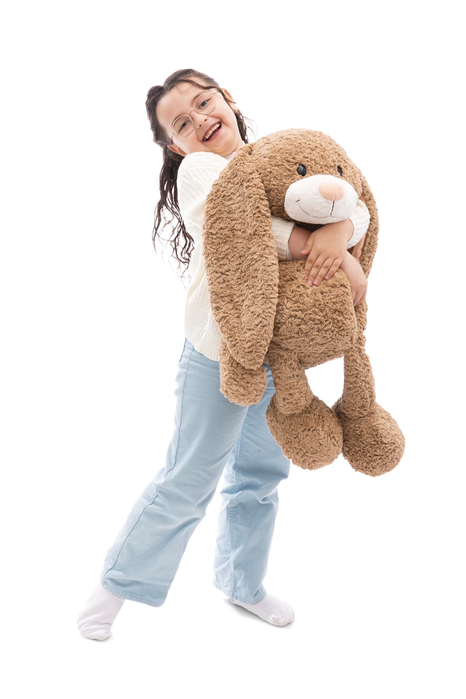 NICI 62326 Lapino, Le Lapin, Doux, Mignon, Pour Câliner Et Jouer, Excellente Idée De Cadeau, Pour Enfants Et Adultes, 70 cm, marron