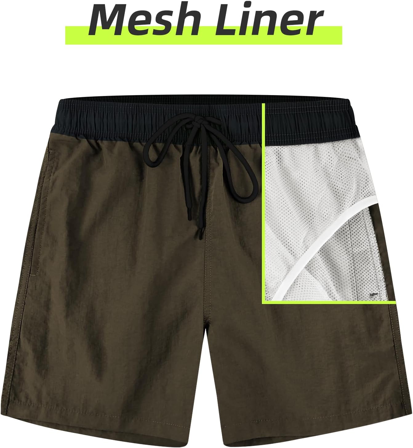Men's Swim Trunks Quick Dry Bathing Suit Board Beach Shorts with Mesh Lining and Pockets Swimwear - Image 4