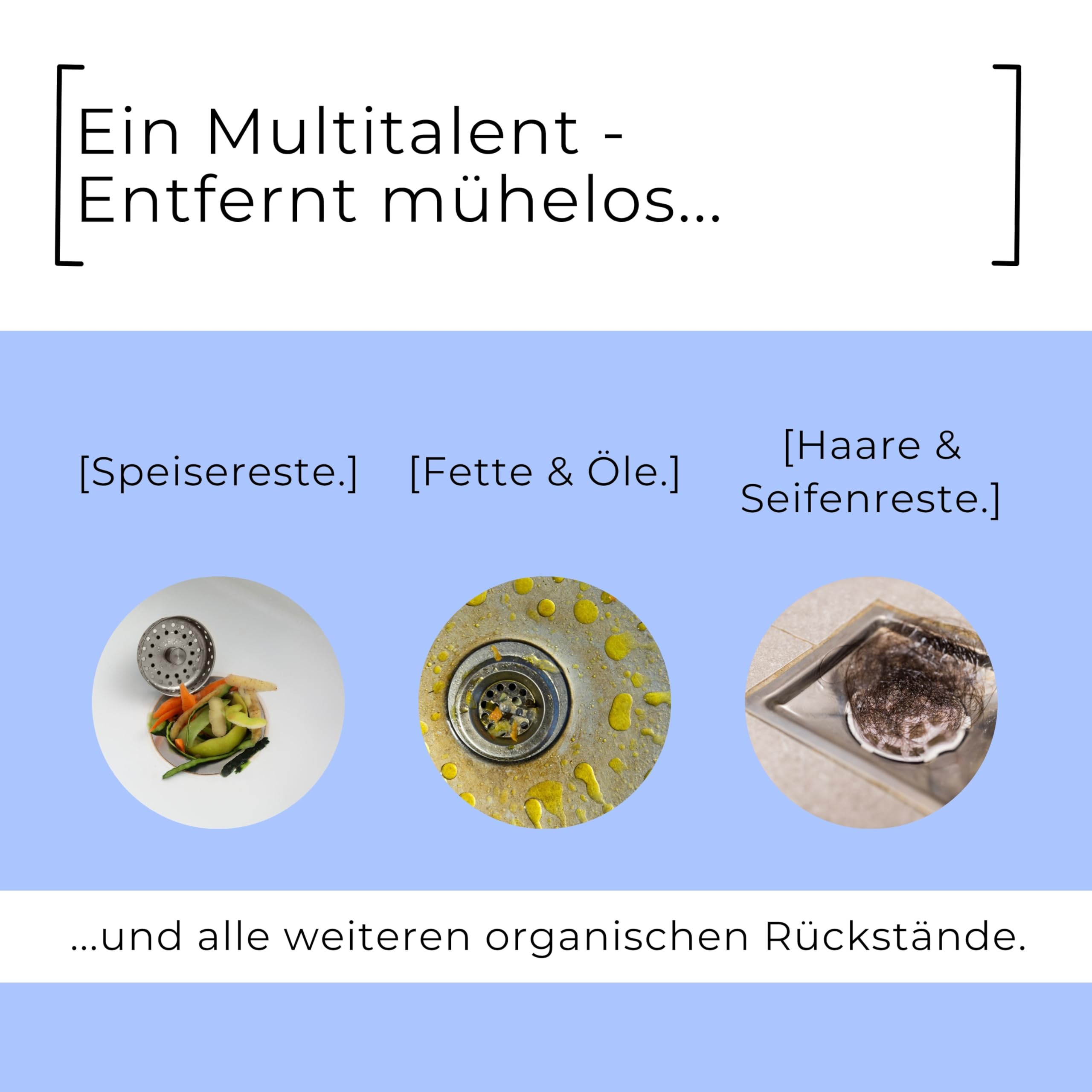 ABACUS® Abflussreiniger & Rohrreiniger, Rohrfrei, Abflussfrei – entfernt Haare und Ablagerungen in Rohren und Abflüssen – Abflussreiniger 3x 1000 ml (7596)