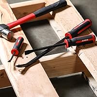 Vista 5 de ARES 46006 - Barra de palanca de 12 pulgadas, punta en ángulo para levantar y hacer palanca, cómodo mango de inyección doble antideslizante