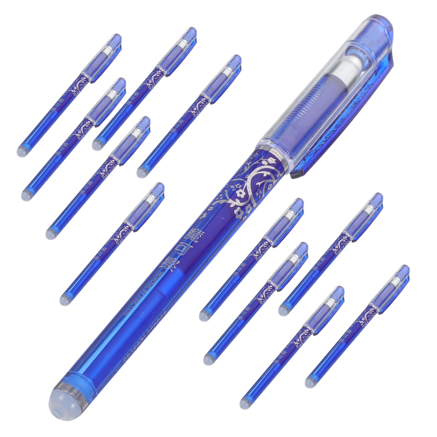 NUOBESTY 36piezas Bolígrafos Borrables Azul Set De Utensilios Para Escritura Material Escolar y