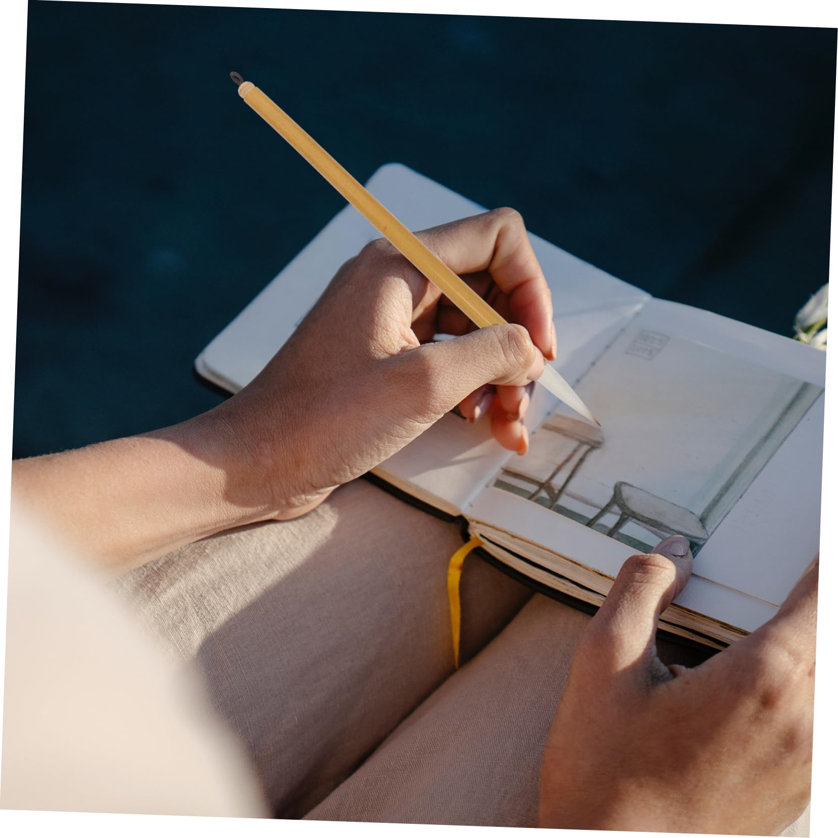 HOMSFOU Writing Brush Calligraphy for Tip Writing Tool Pen Painting Drawing Brush