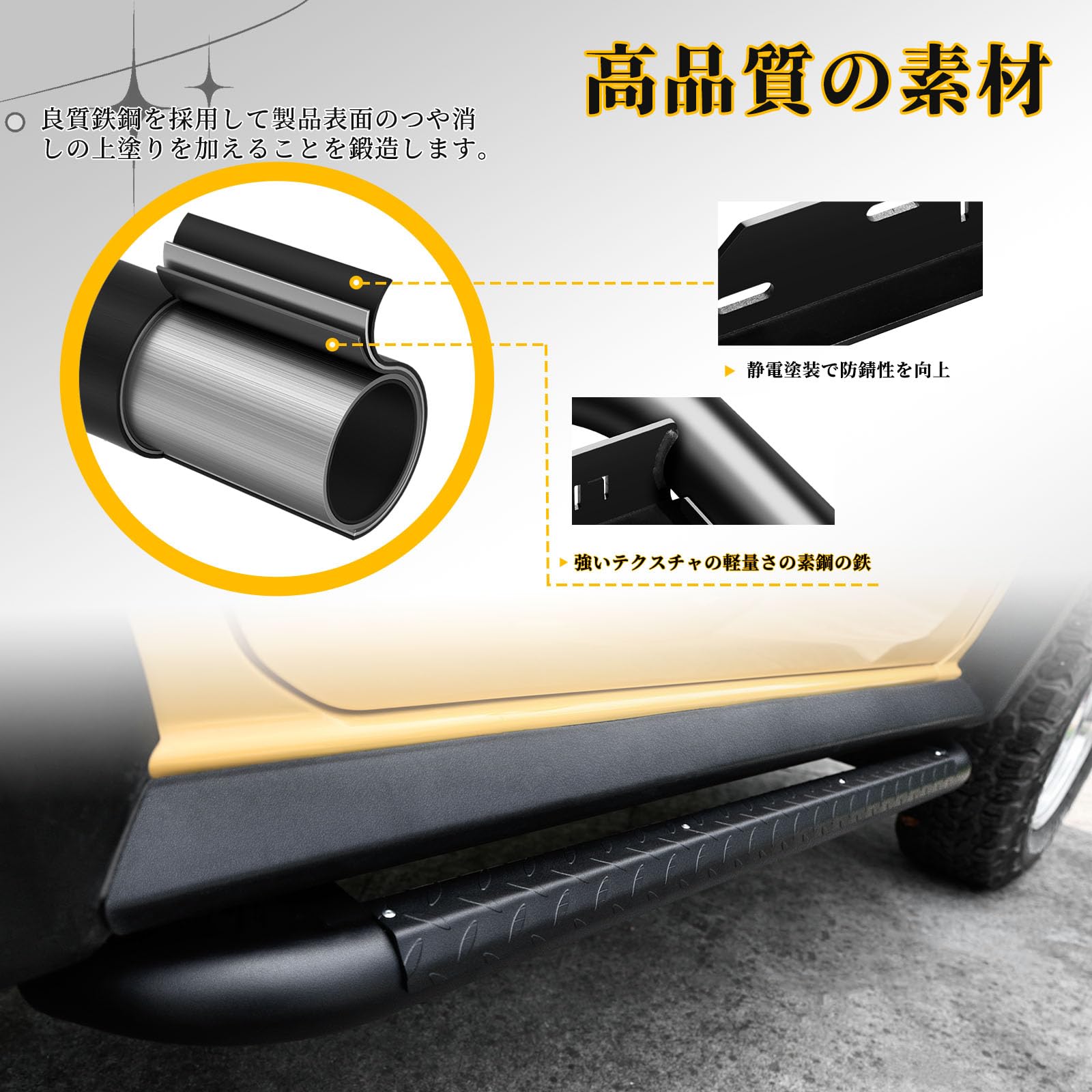 Amazon | AMWMORV ジムニー JB64/74 サイドステップバー サイド 
