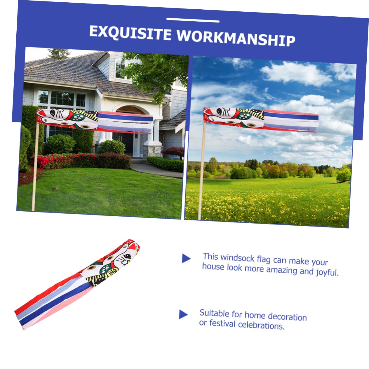 TOYANDONA 5 Stück Garten Windsock Outdoor Hängen Saisonal Veranda Dekorationen Japanisches Katzendekor Outdoor- Säulenwindsack Windsäcke Draußen Katzenschmuck Im Freien