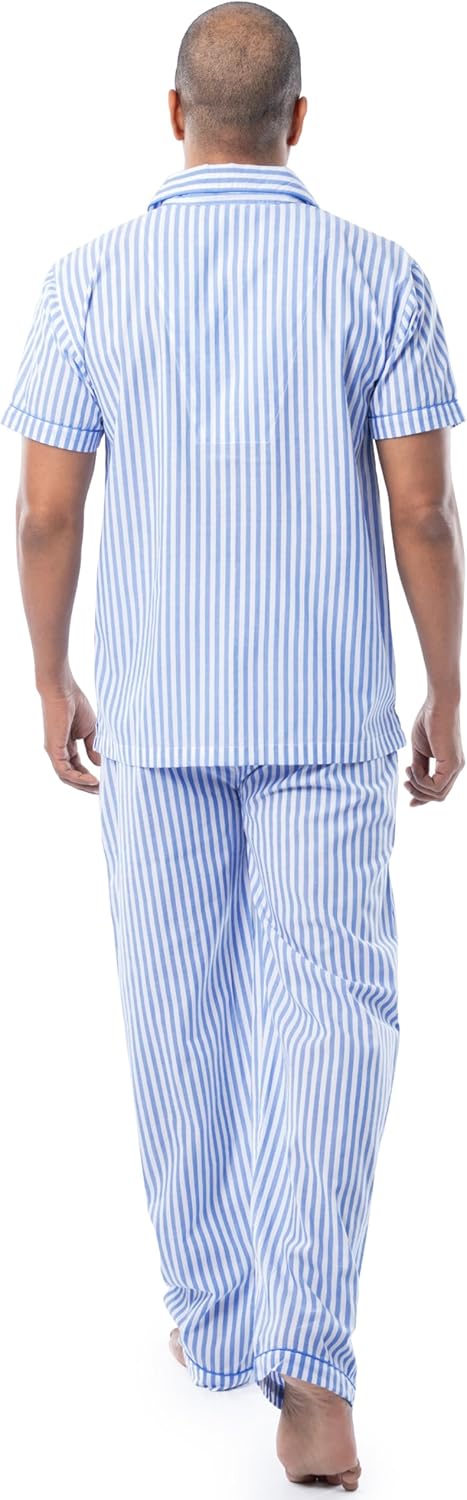 Fruit of the Loom mens Extra Soft Woven Poplin Pajama Sleep Set - Image 2