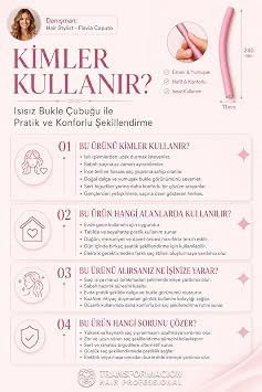 Transformacion 10'lu Sosis Bigudi Seti 8mm | İnce Sıkı Bukle ve Lüle için Isısız Esnek Saç Şekillendirici | Afro Dalga Bigudisi 721387