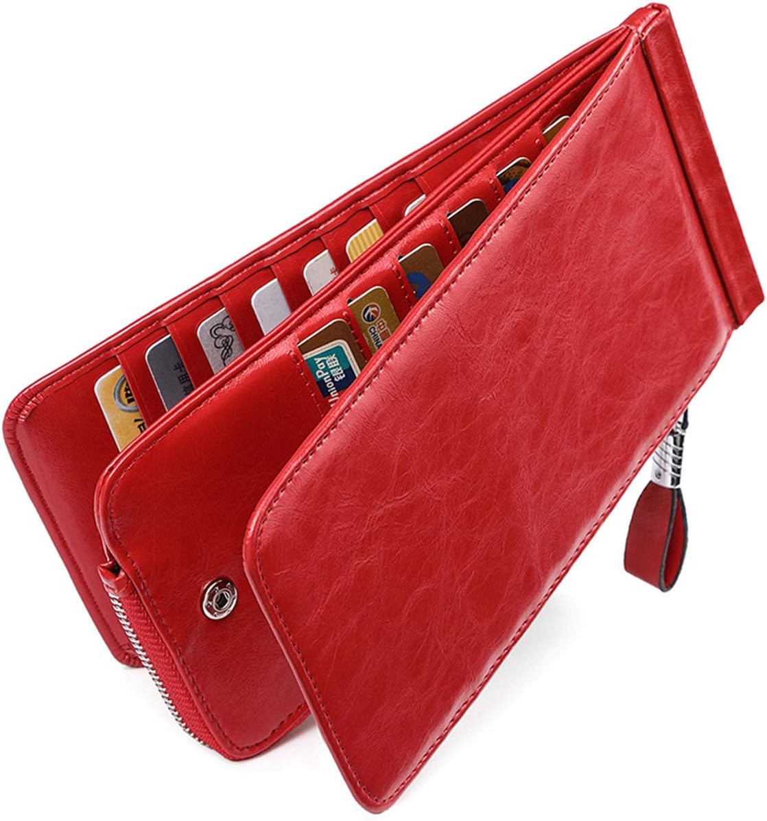 Huztencor Women's Credit Card Holder Wallet RFID Blocking Leather Card Case Purse