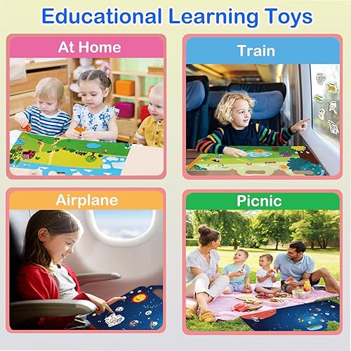 Miniatura 2 de Paquete de 3 libros de calcomanías reutilizables para niños de 2 a 4 años, libros de calcomanías para niños de 1 a 3 años, regalos de cumpleaños