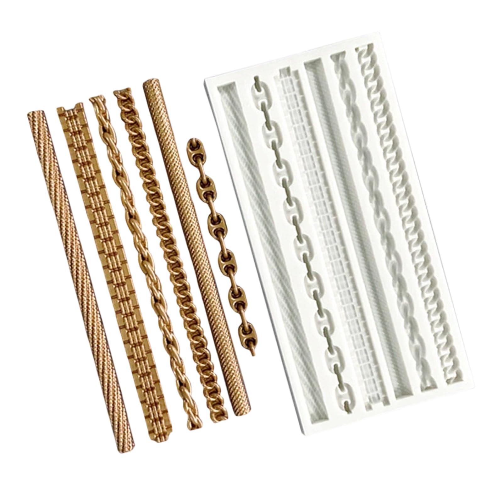Oxxggkao A Silicone Braided Rope Pearls Chain Molds For Elegant Cake Border Decorating Nd Creative Plasters Clay Resin Birthday Dessert Tool