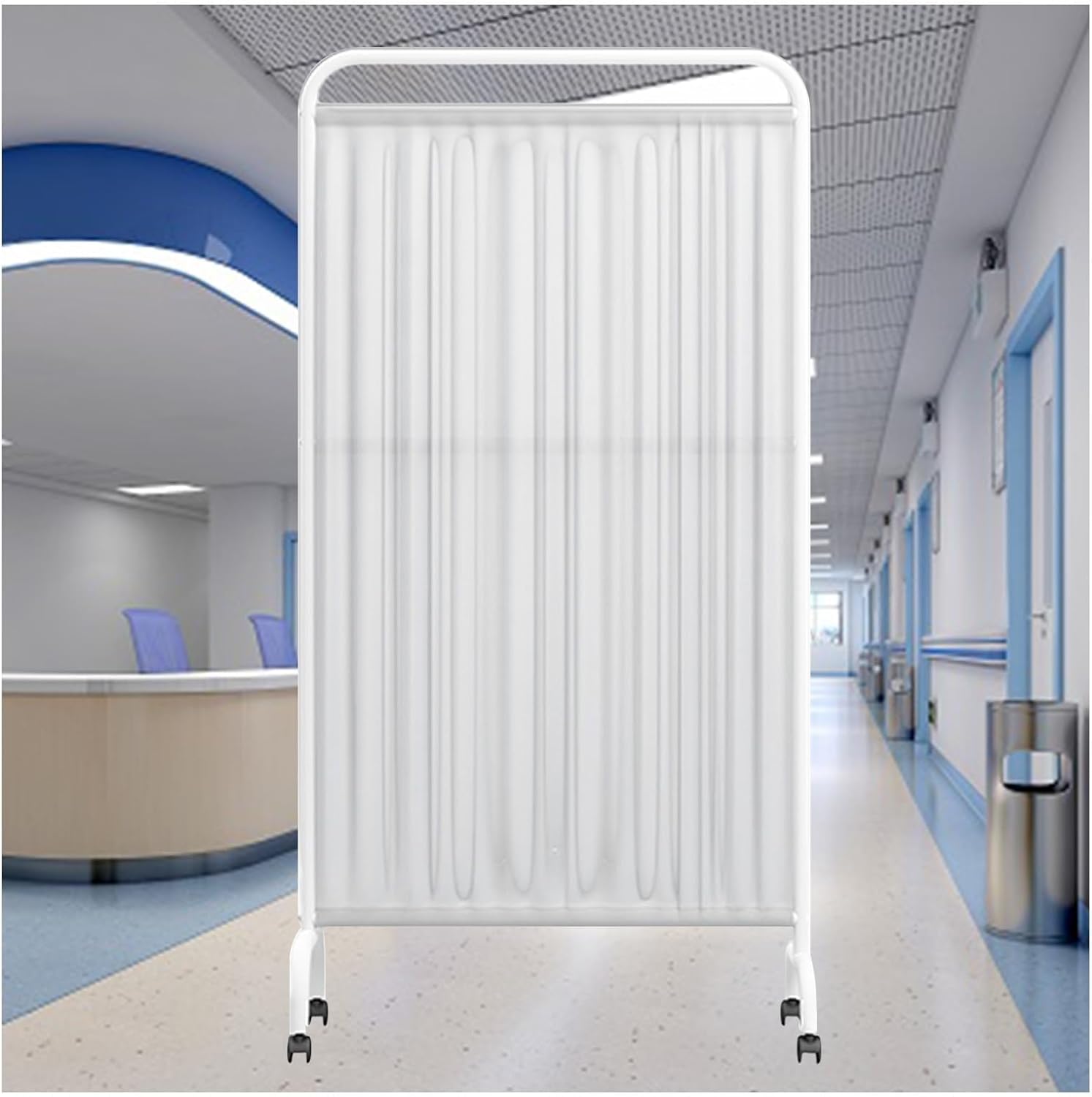 Portable Medical Privacy Screen, with Wheels for Clinic/Office/Beauty Salon - Brown, 1–5 Panels, 6ft High Room Divider Screen