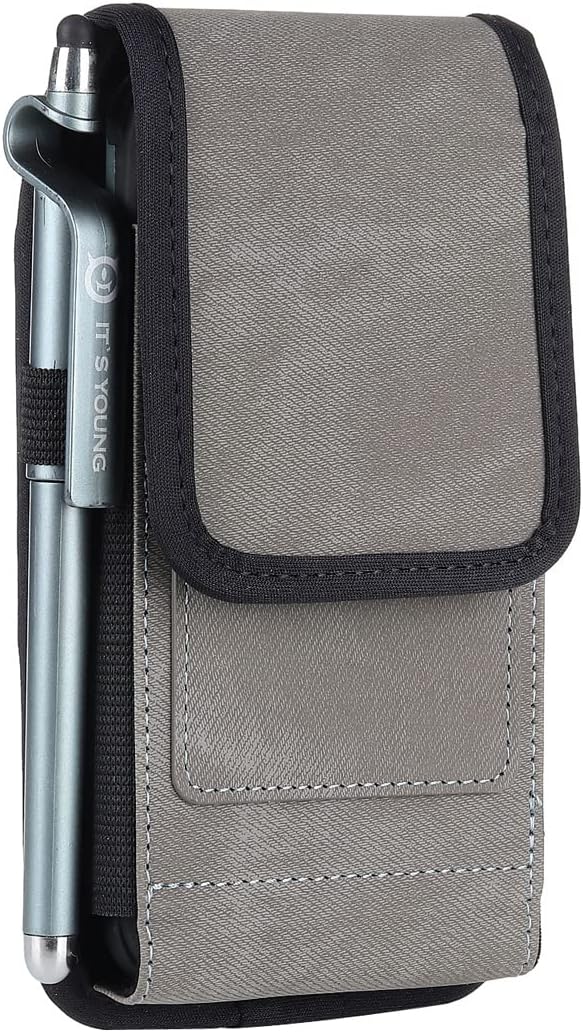 Vertical Cell Phone Holster Belt Clip Loop Card Holder Case for Google Pixel 6 Pro iPhone 13 Pro Max 12 Pro Max TCL 10 SE BLU G91 Pro G51 Plus Motorola One 5G Ace Moto G Power 2021 G Pure 2021 (XL)