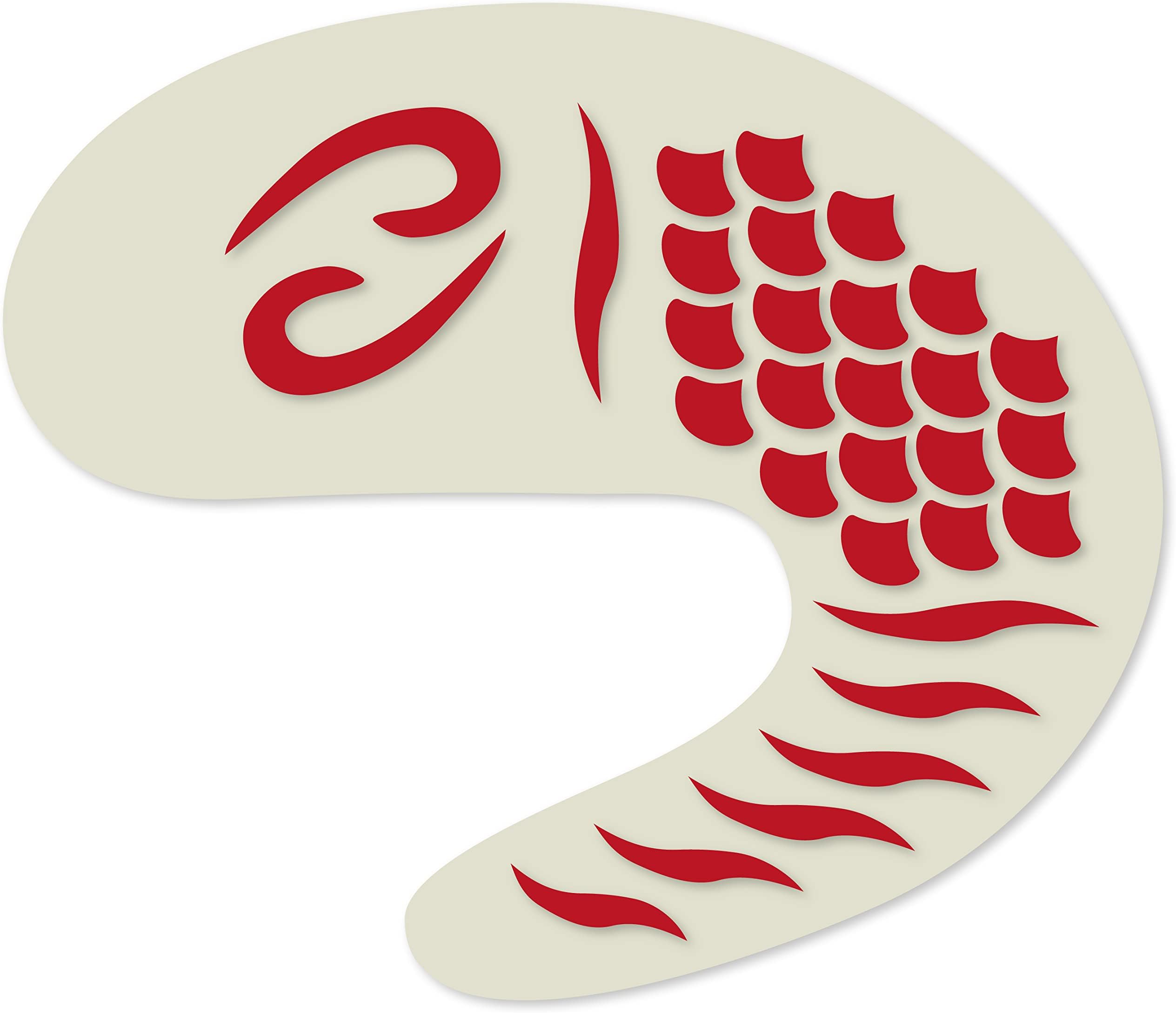 Mermaid Scales Eye Face Painting Stencil 9cm x 8cm Washable and Reusable