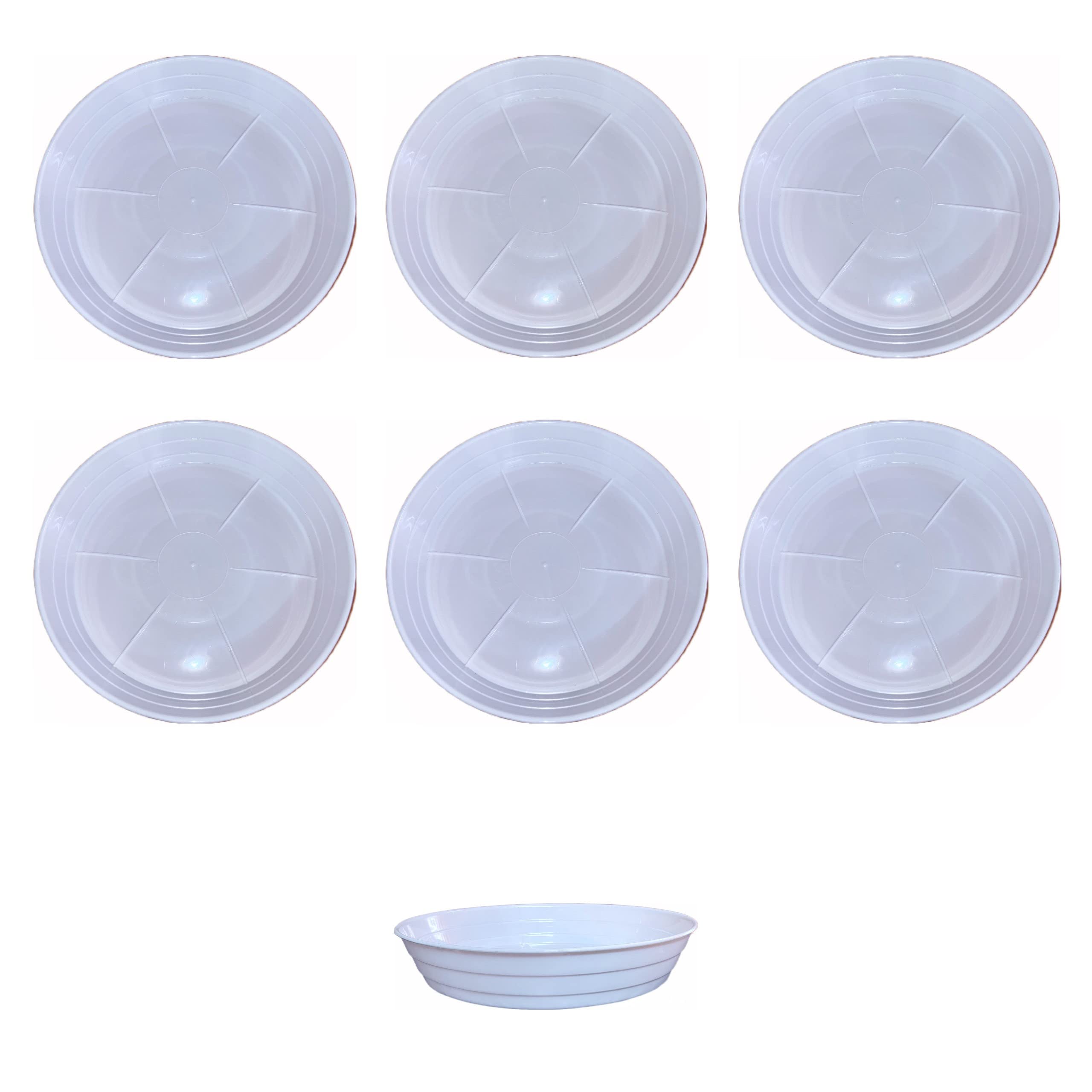 MEI UV Treated Round Bottom Tray (Plate/Saucer) Suitable for 12 inch Round Plastic Pot, White Color Set of 3 Plant Saucer Gamla for Indoor and Outdoor Balcony Garden (B0C62396HR) Amazon Price History, Amazon Price Tracker
