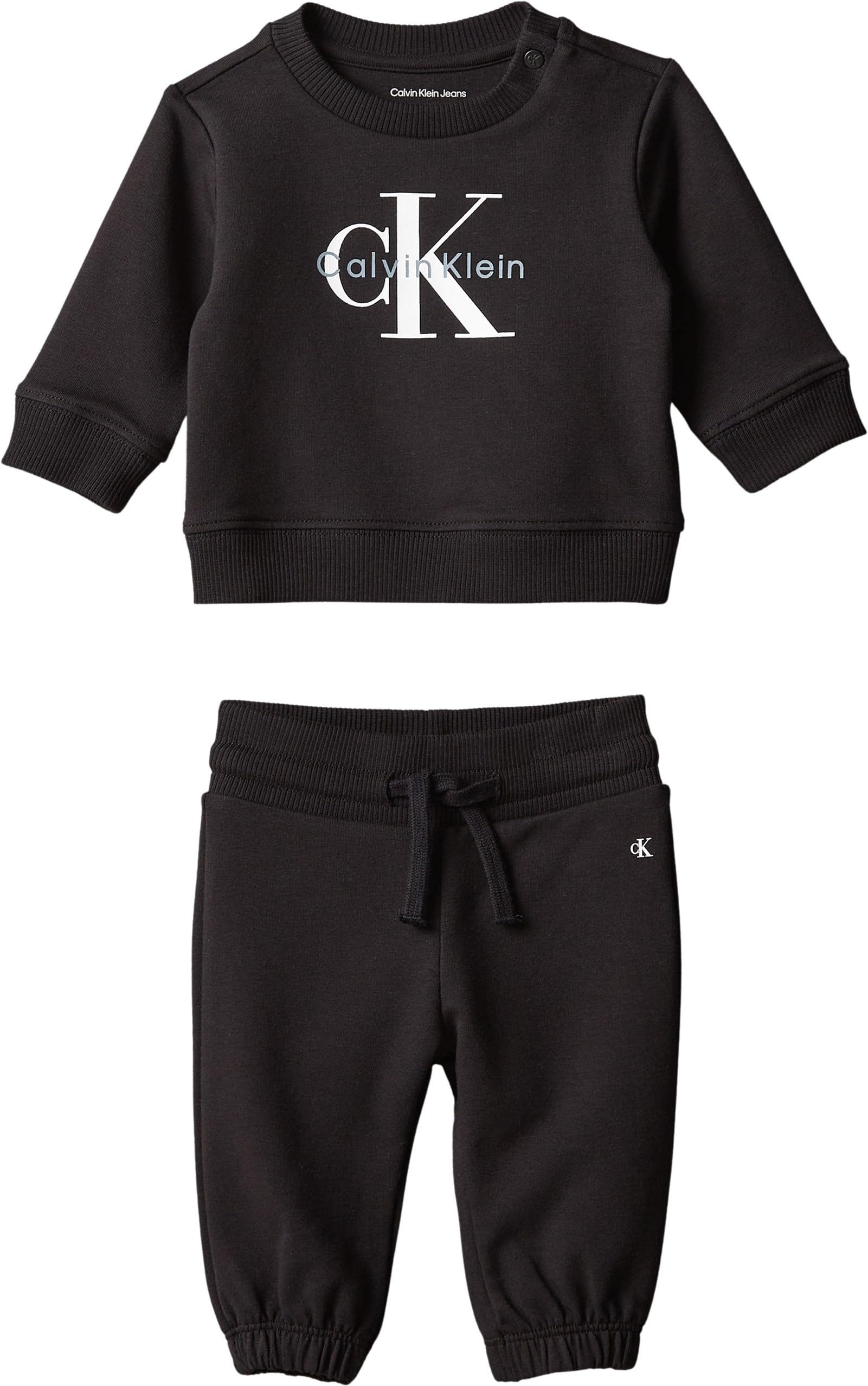 Calvin Klein Unisex Baby Monologo Cn Sweatshirt Set LVCKFJI13N,Set,Pvh Black,3 Years