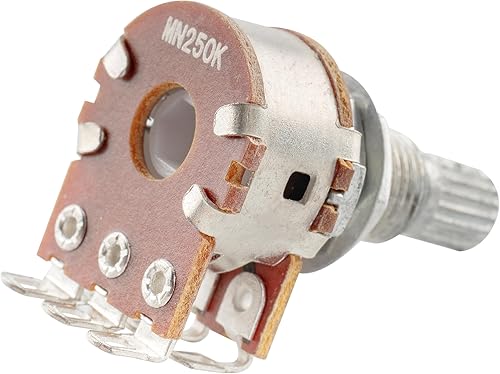 Miniatura 18 de Musiclily Macetas de guitarra B25K con rosca de latón profesional, potenciómetros cónicos lineales para guitarra eléctrica o bajo (juego de 2)