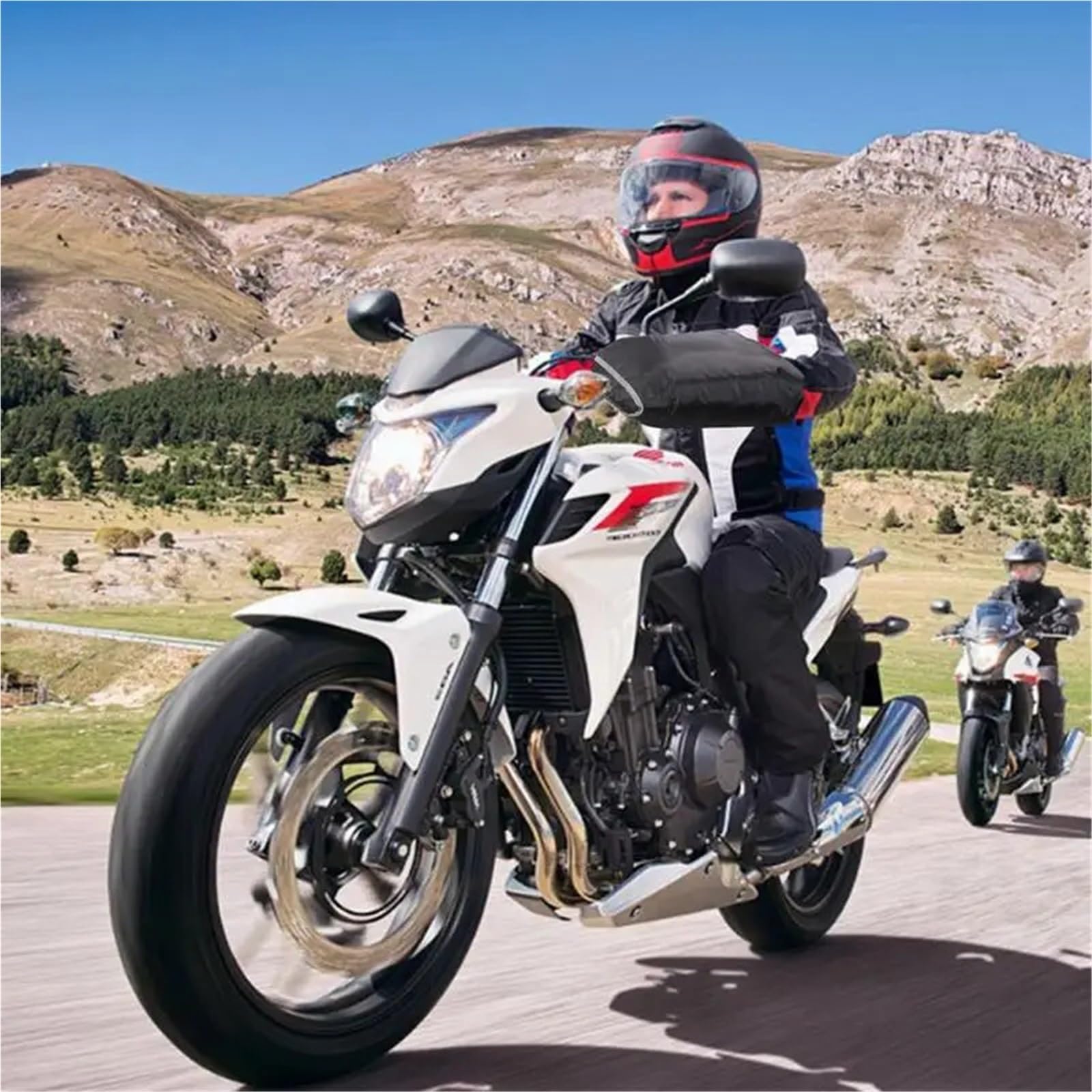 Rękawiczki na kierownicę, Motocyklowy uchwyt do skutera Jazda Ochronne ocieplane na zimę rękawice termiczne