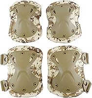 Vista 9 de AOUTACC Almohadillas Protectoras Tácticas de Combate para Rodilla y Codo para Juegos de Paintball CS al Aire Libre, Ciclismo, Seguridad, Equipo