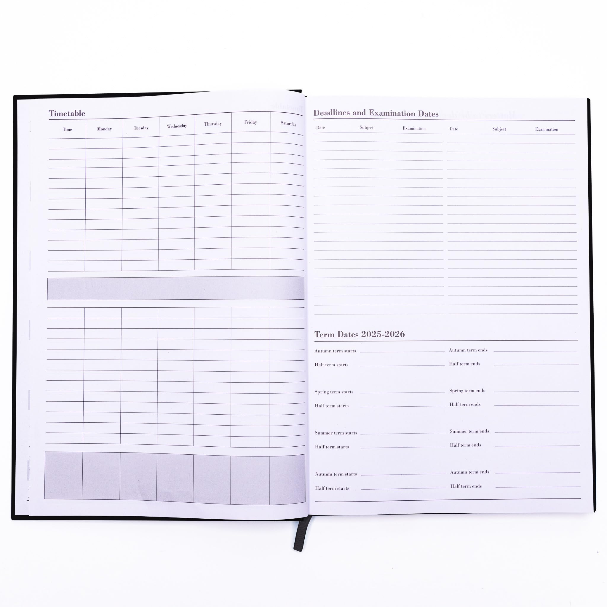 Agenda Accademica 2025-2026, Formato A4, Vista Settimanale, Da Luglio 2025 A Giugno 2026, Copertina In Pelle Marrone, Chiusura Elastica, Tasca Posteriore - Foto 8