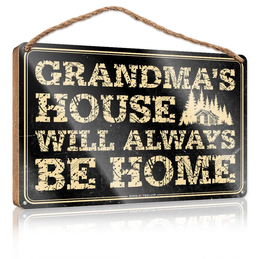 Dtha Men's One Color Wall Hanging Decor Grandmas 'S House Will Always Be Home Wooden Sign Bathroom Wood Sign Hanging Wood Home Wall Sign