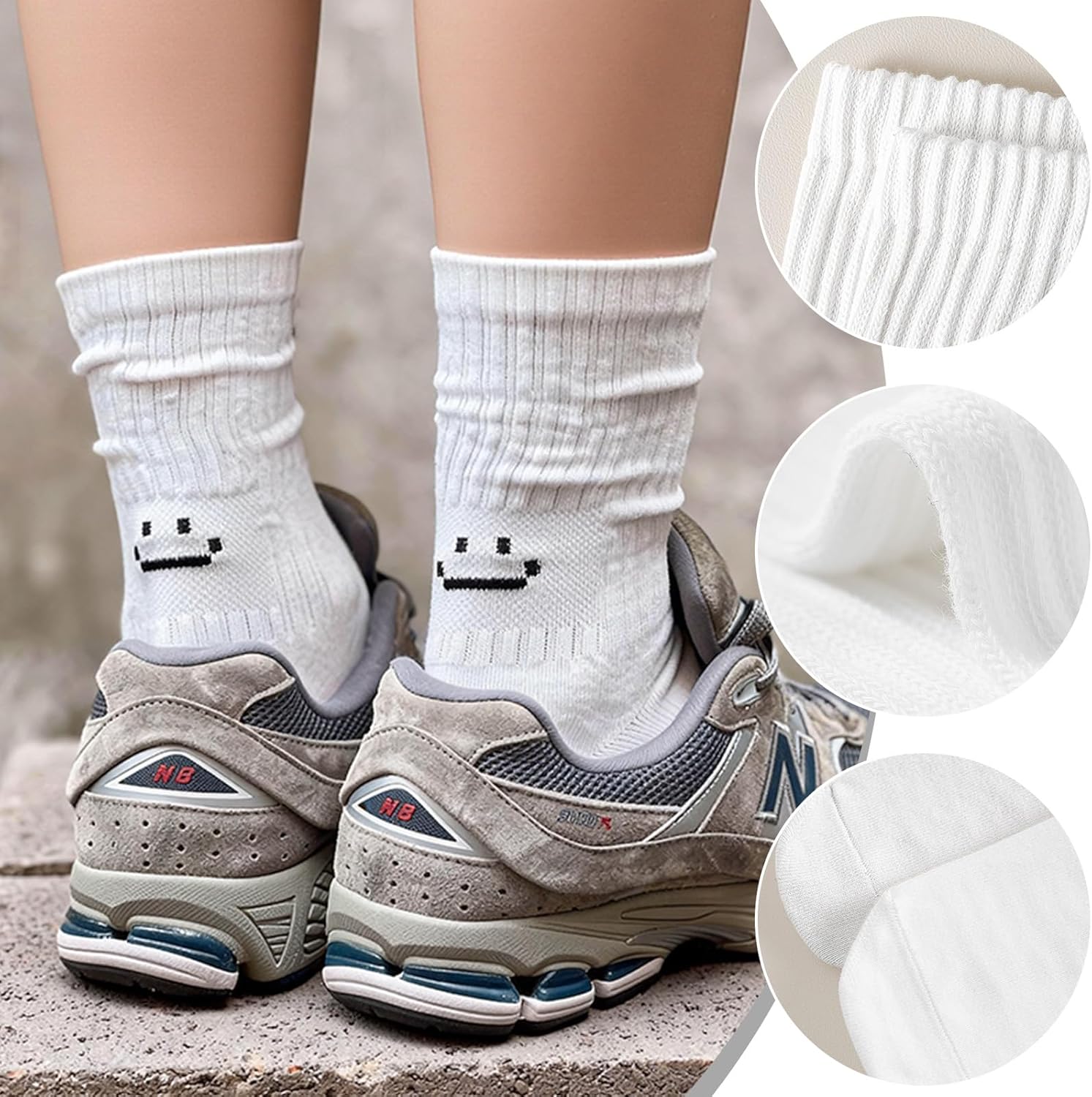 Cute Scrunch Slouch Crew Socks for Women - Image 4