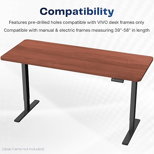 Vista 89 de VIVO DESK-TOP60G - Mesa universal de una pieza de 60 x 24 pulgadas, color gris oscuro, para marcos de escritorio estándar y sentados a pie, altura