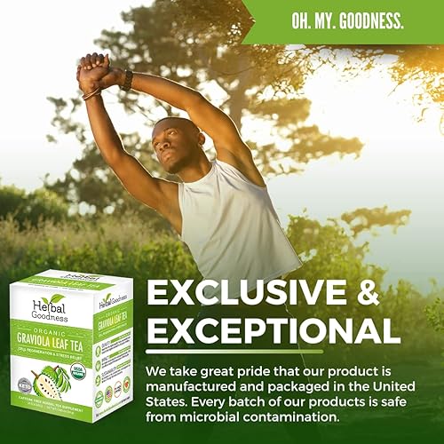 Miniatura 5 de Té de hoja de Graviola - 144 bolsas de té - Té orgánico Hojas de Guanabana, hojas de guanábana orgánica pura, rico en antioxidantes, perfecto para