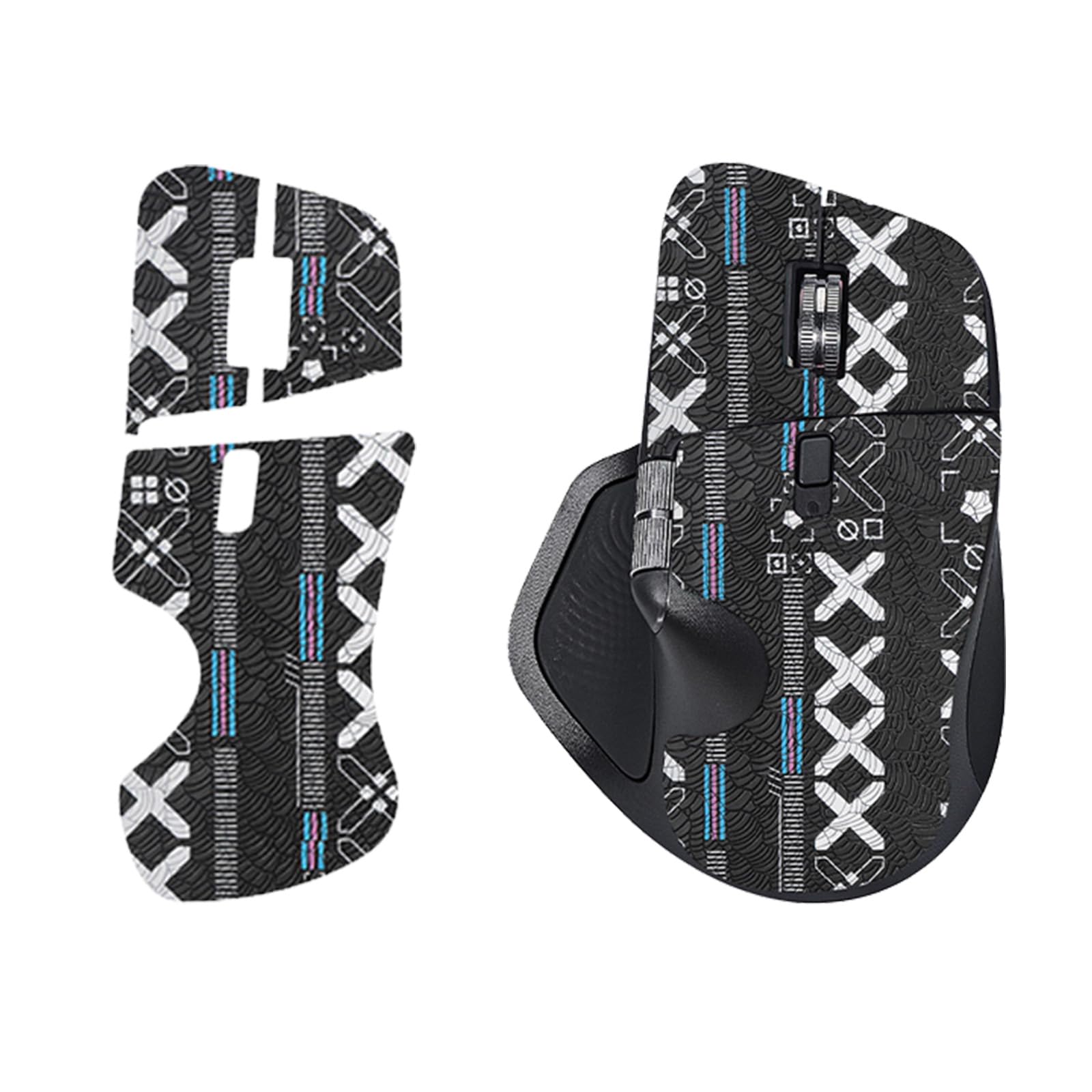 Mouse Grip Tape Full Coverage for Logitech MX Master 4 Wireless Gaming Mouse,Self-Adhesive PreCut Sweat-Resistant Professional Mice Upgrade Kit - 2 Color