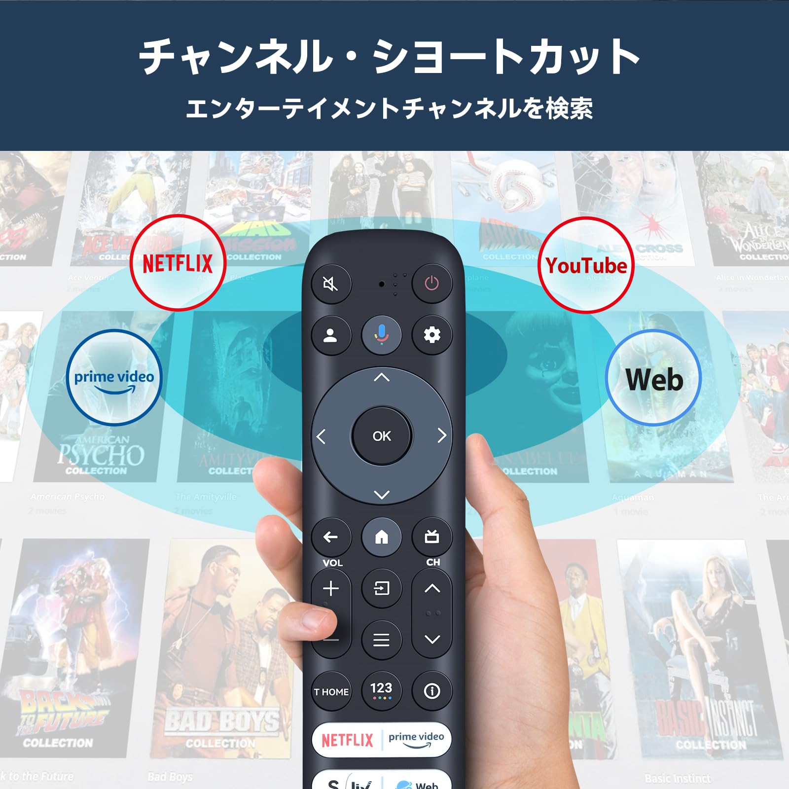 Amazon | テレビリモコン RC813FMBJ TCL用のリモコン 音声機能付き