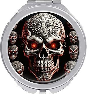 Evil Skull Travel Makeup Mirror Portable Comp...