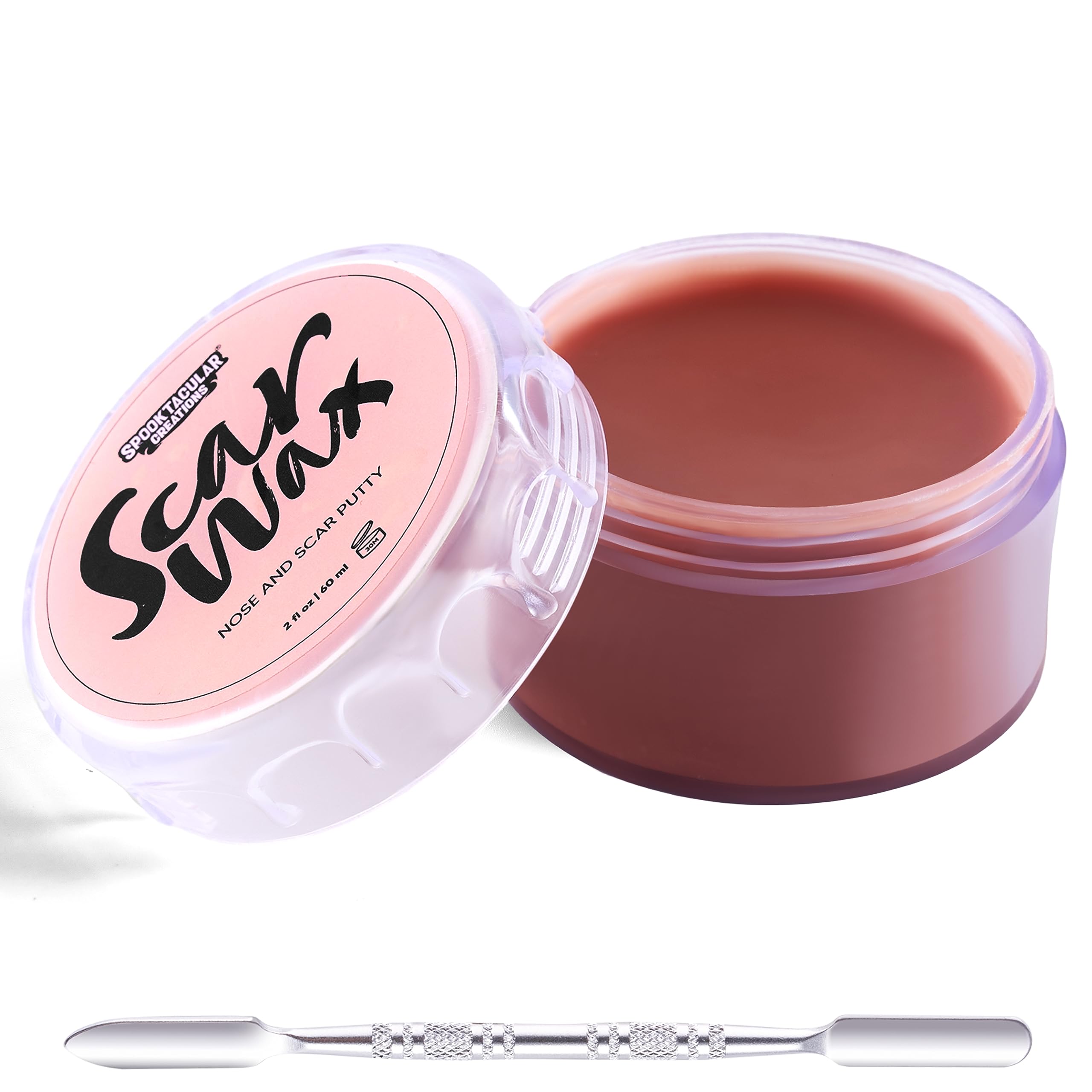 Spooktacular Creations 2.5 Oz Halloween Wax Kit for Adult and Kids, Scar Fake Modeling Wound Skin Wax with Spatula for Special Effects Body Paint SFX Makeup