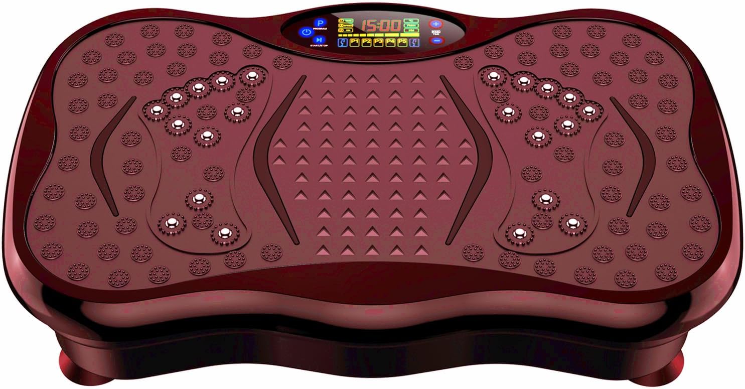 Vibration Plate Exercise Machine – Whole Body Workout for Weight Loss, Lymphatic Drainage & Muscle Recovery, Multiple Speeds with Bluetooth & Remote, Portable Shaker Board for Home Gym