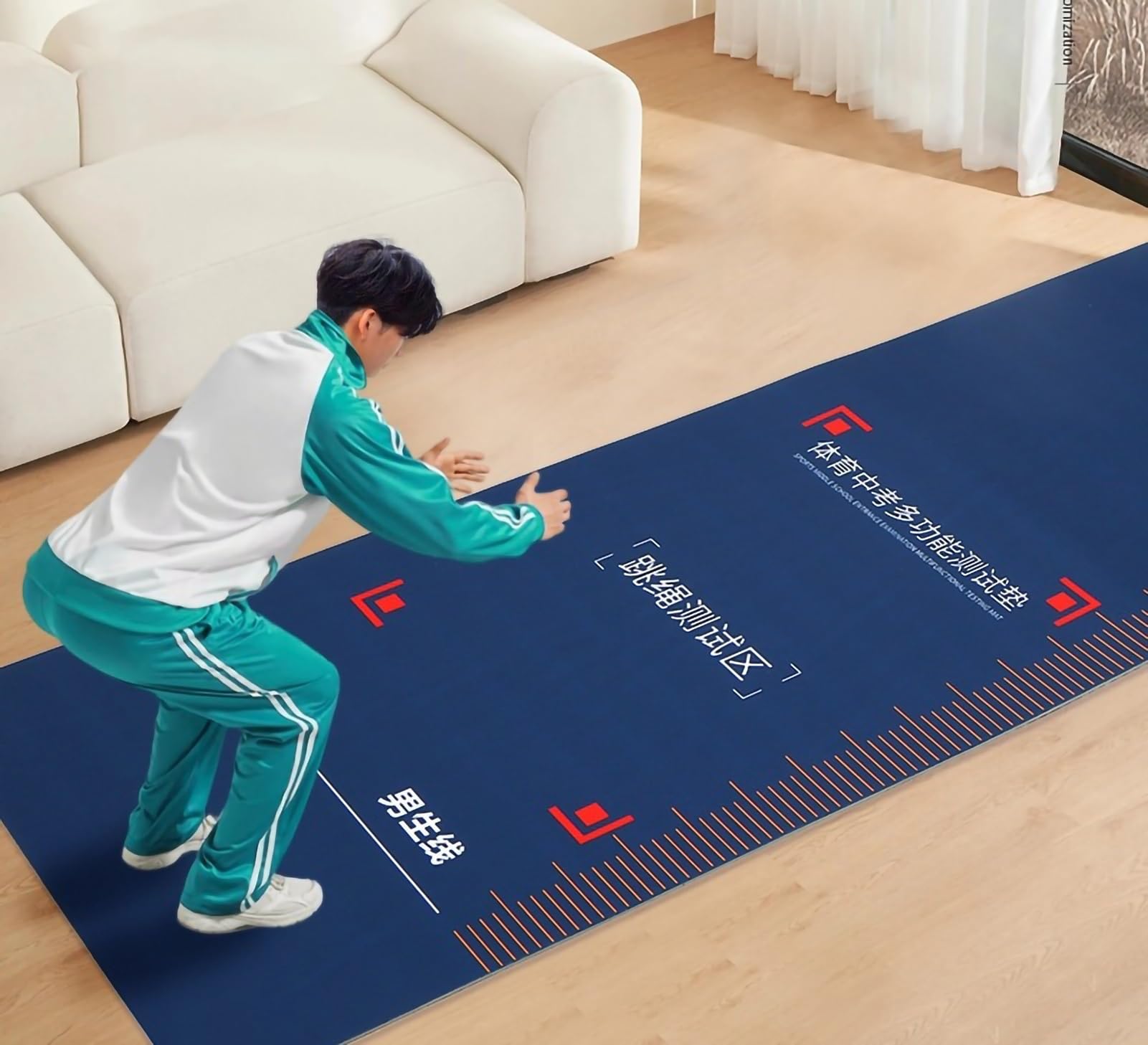 Weitsprungmatte, 4 mm dicke Trainingsmatten, Weitsprungmatte, Weitsprungmatte, stehende Weitsprungmatte, verschleißfeste Körpertrainingsunterlage for drinnen und draußen