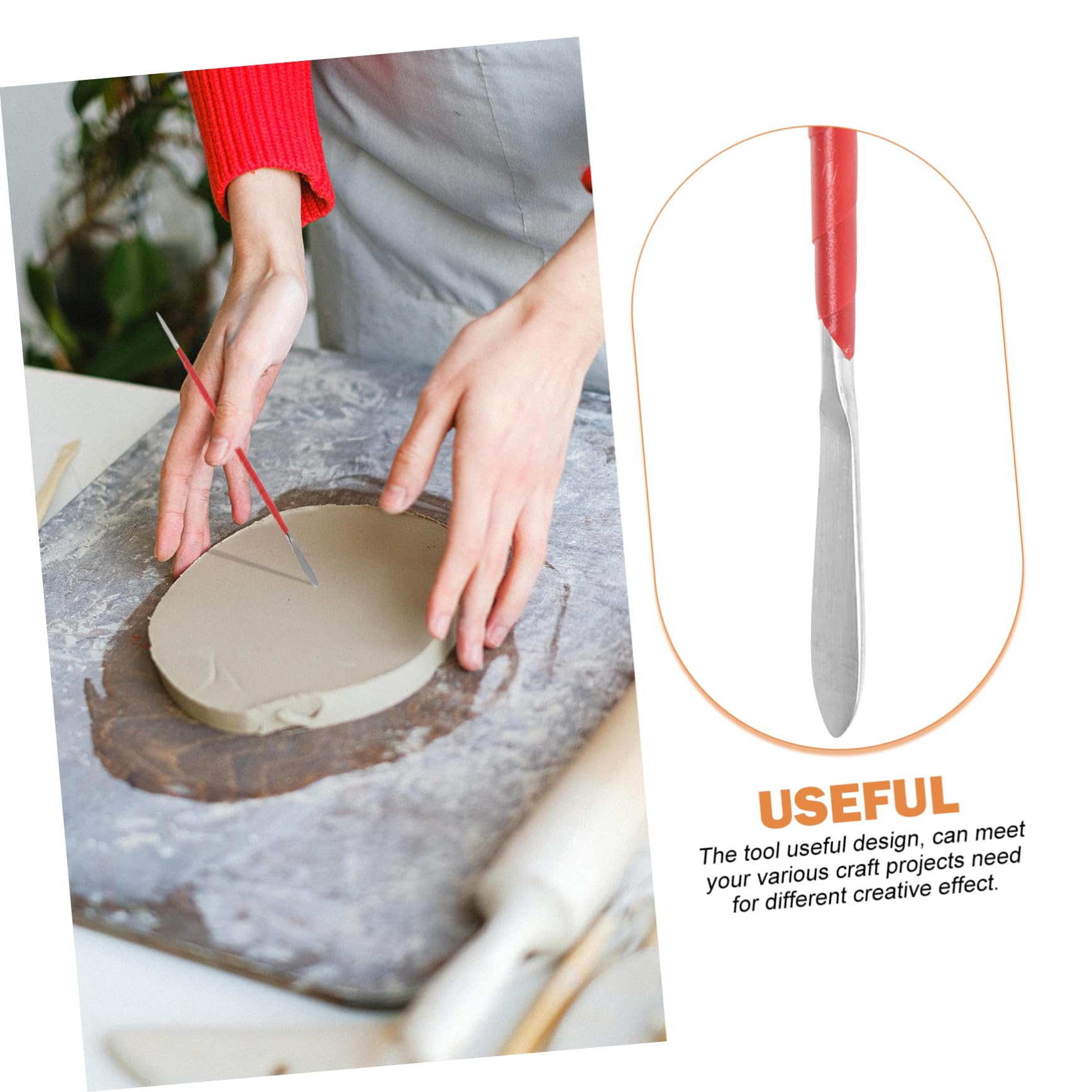 STOBOK 5pezzi Strumento per Modellare Argilla di Utensili per Ceramica Strumenti per Scultura Argilla per Lavori Manuali e Fai Te Utensili Leggeri e Facili da Usare per Principianti