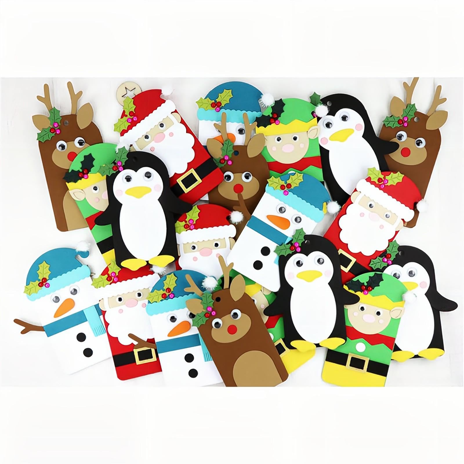 Set Di Fustelle E Timbri Invernali Con Pinguino, Pupazzo Di Neve, Cervo E Scritta 'Let It Snow Be Jolly', In Gomma Trasparente Per Scrapbooking E Biglietti Fai Da Te