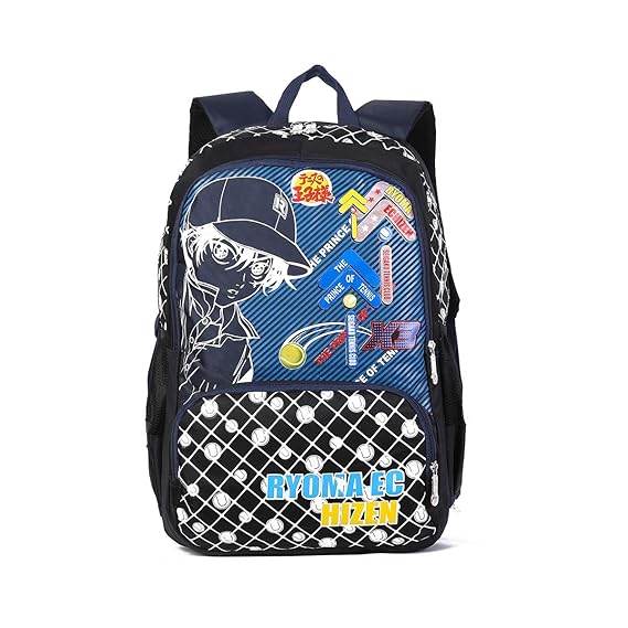 Tinytot Designer Hi Storage School Backpack School Bag for Boys (Black, Blue) 27 L