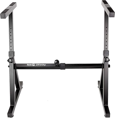 Miniatura 13 de Taburete resistente RockJam Xfinity con doble X para piano, premontado, con correas de bloqueo