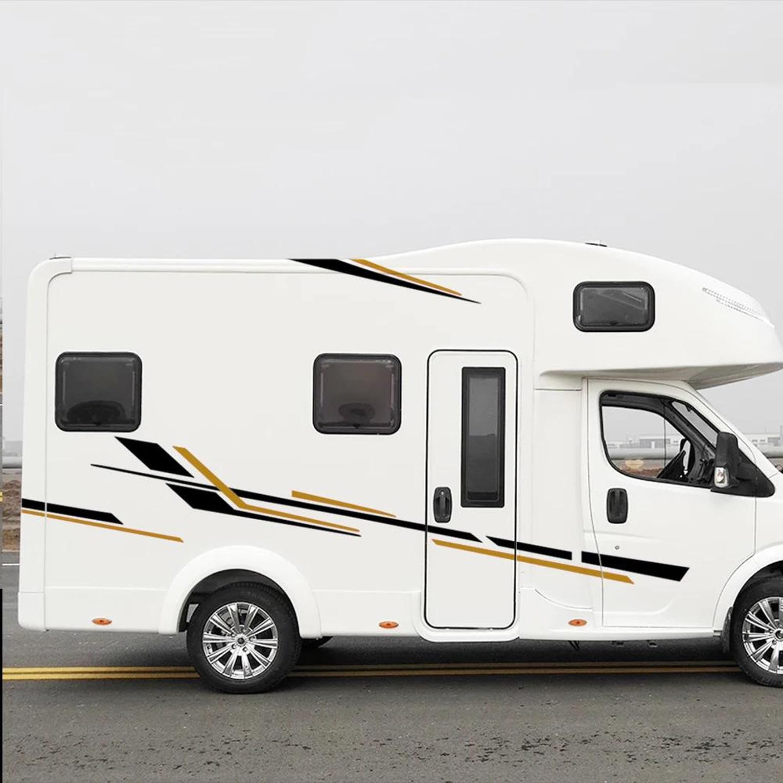 6 Pezzi Strisce per Camper Adesivi in ​​Vinile Decalcomanie per Decorazioni Auto, Adatte per Camper, Van per Cavalli, roulotte, Accessori Auto per Camper