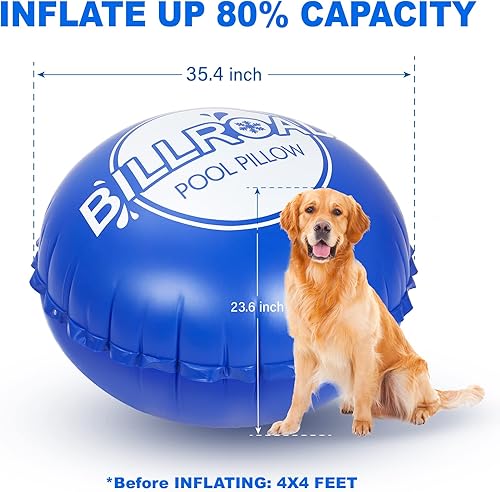 Miniatura 6 de Almohada de piscina de invierno para piscinas sobre el suelo, almohadas de piscina de 4 x 4 pies para cerrar el invierno, cubierta de piscina de PVC