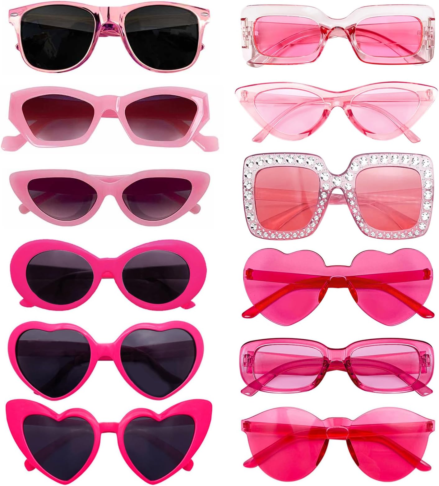 SUNOVELTIES 12 Mixed Style Sunglasses Classic Retro Party Favors Eyewear Costume Accessories Bulk Glasses for Unisex Adult